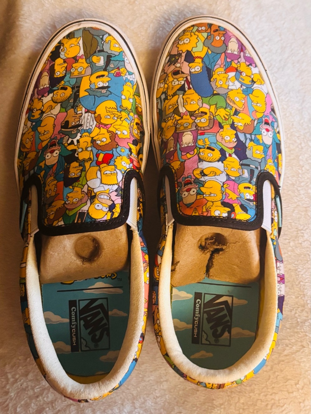 Vans Unisex  Simpson’s Cartoon Sneakers Size 8 NWOT